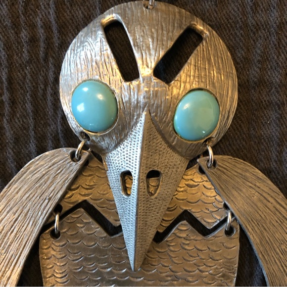 VINTAGE Hinged Bird Necklace 🐦🐦 Huge! - Picture 4 of 8